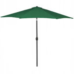 Umbrela terasa gradina, cu manivela si inclinare, GU24, diametru 300cm, Verde