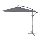 Umbrela suspendata cu brat lateral 300cm, GRI tip lalea