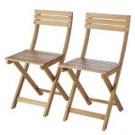 Set 2 scaune din lemn pliante gradina sau balcon, Sersimo Art Garden