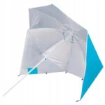 Umbrela tip cort de plaja XXL, cu 2 pereti laterali, BU14S, inaltime reglabila 140-220 cm, albastru