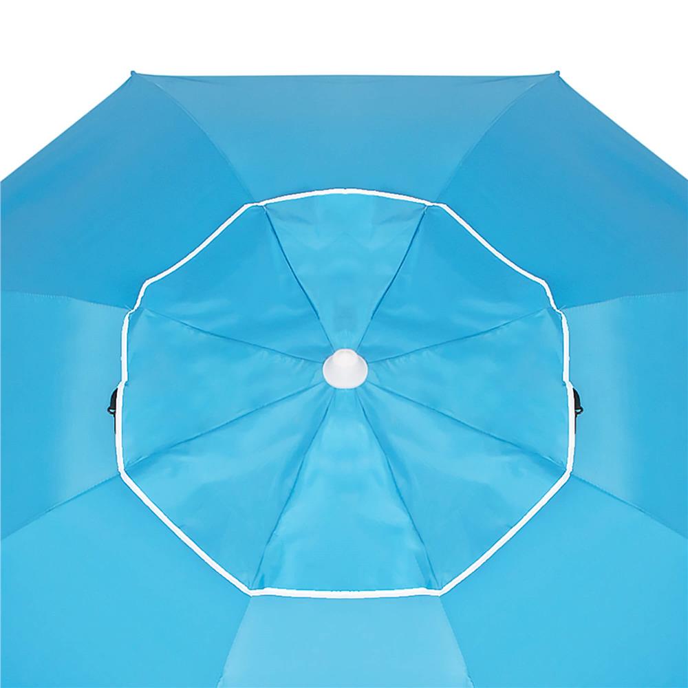 Umbrela tip cort de plaja XXL, cu 2 pereti laterali, protectie UV, inaltime reglabila 140-220 cm, albastru - imagine 15