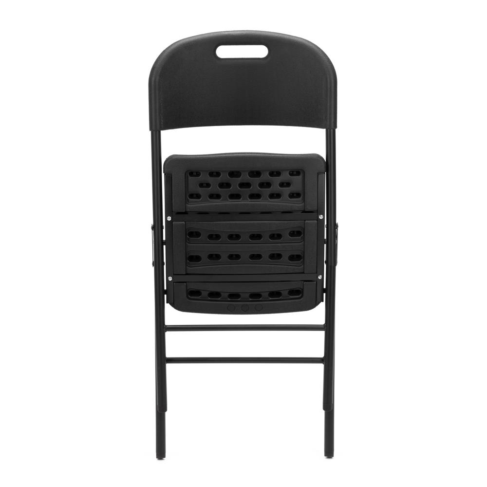Scaun pliant din plastic pentru catering sau terasa, sarcina 150kg, negru - imagine 15