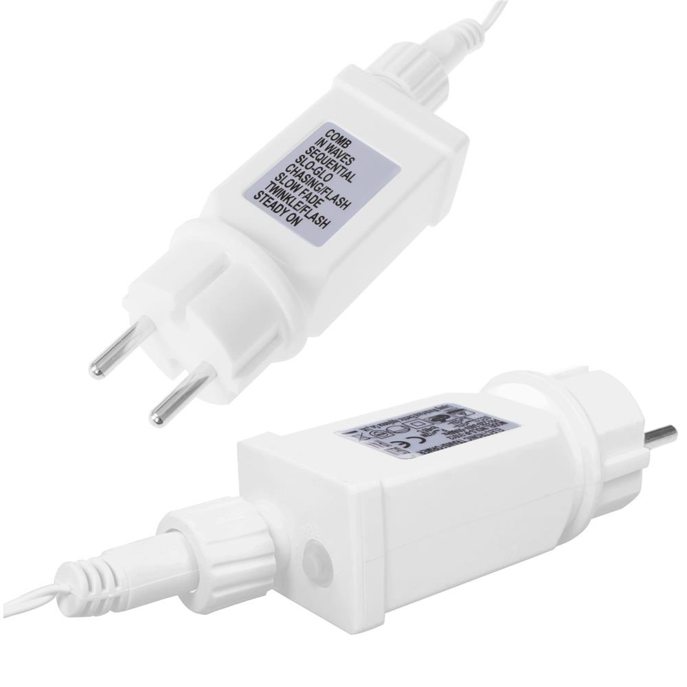 Ghirlanda luminoasa tip perdea 300 LED-uri, 12m, pentru interior/exterior, iluminare alba - imagine 3