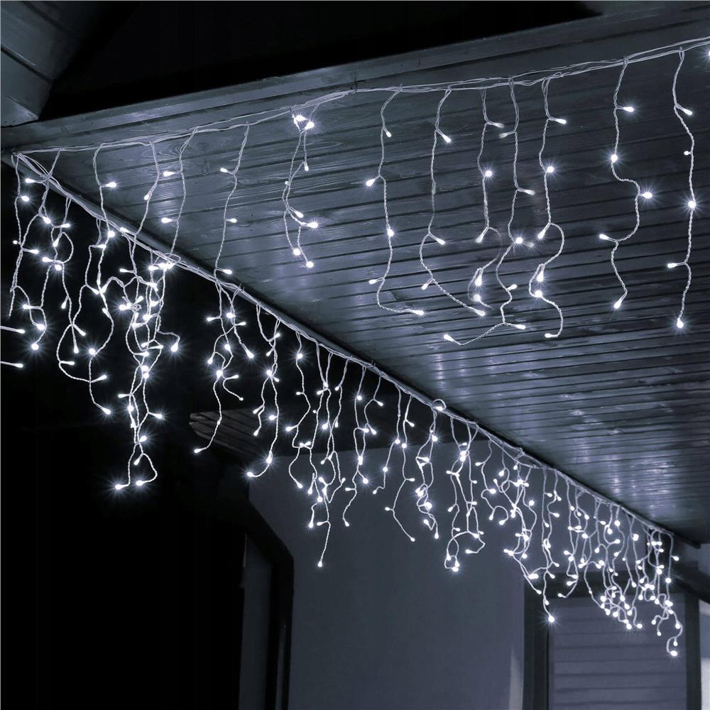 Ghirlanda luminoasa tip perdea 300 LED-uri, 12m, pentru interior/exterior, iluminare alba - imagine 13