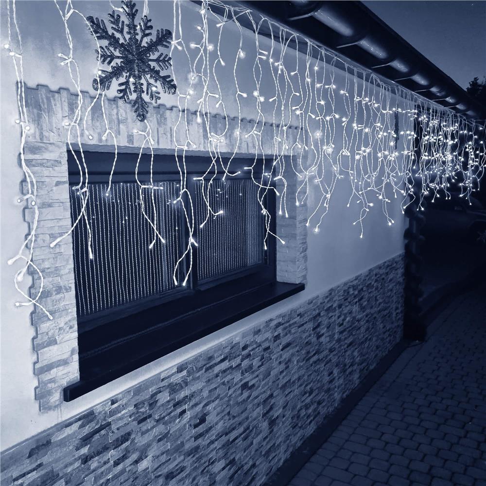 Ghirlanda luminoasa tip perdea 300 LED-uri, 12m, pentru interior/exterior, iluminare alba - imagine 15