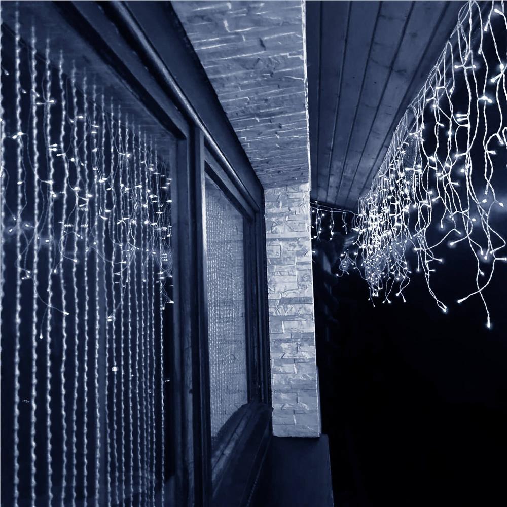 Ghirlanda luminoasa tip perdea 300 LED-uri, 12m, pentru interior/exterior, iluminare alba - imagine 17