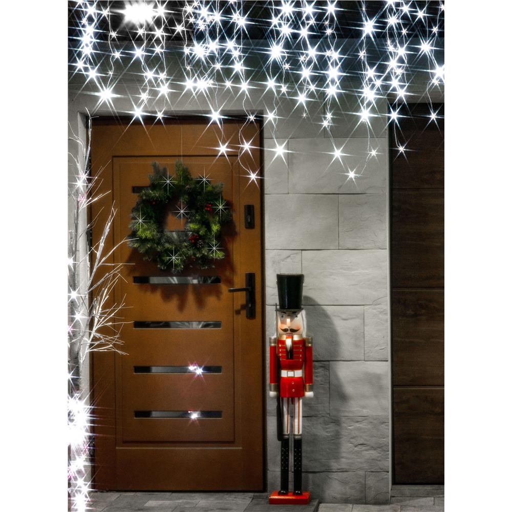Ghirlanda luminoasa tip perdea 300 LED-uri, 12m, pentru interior/exterior, iluminare alba - imagine 22