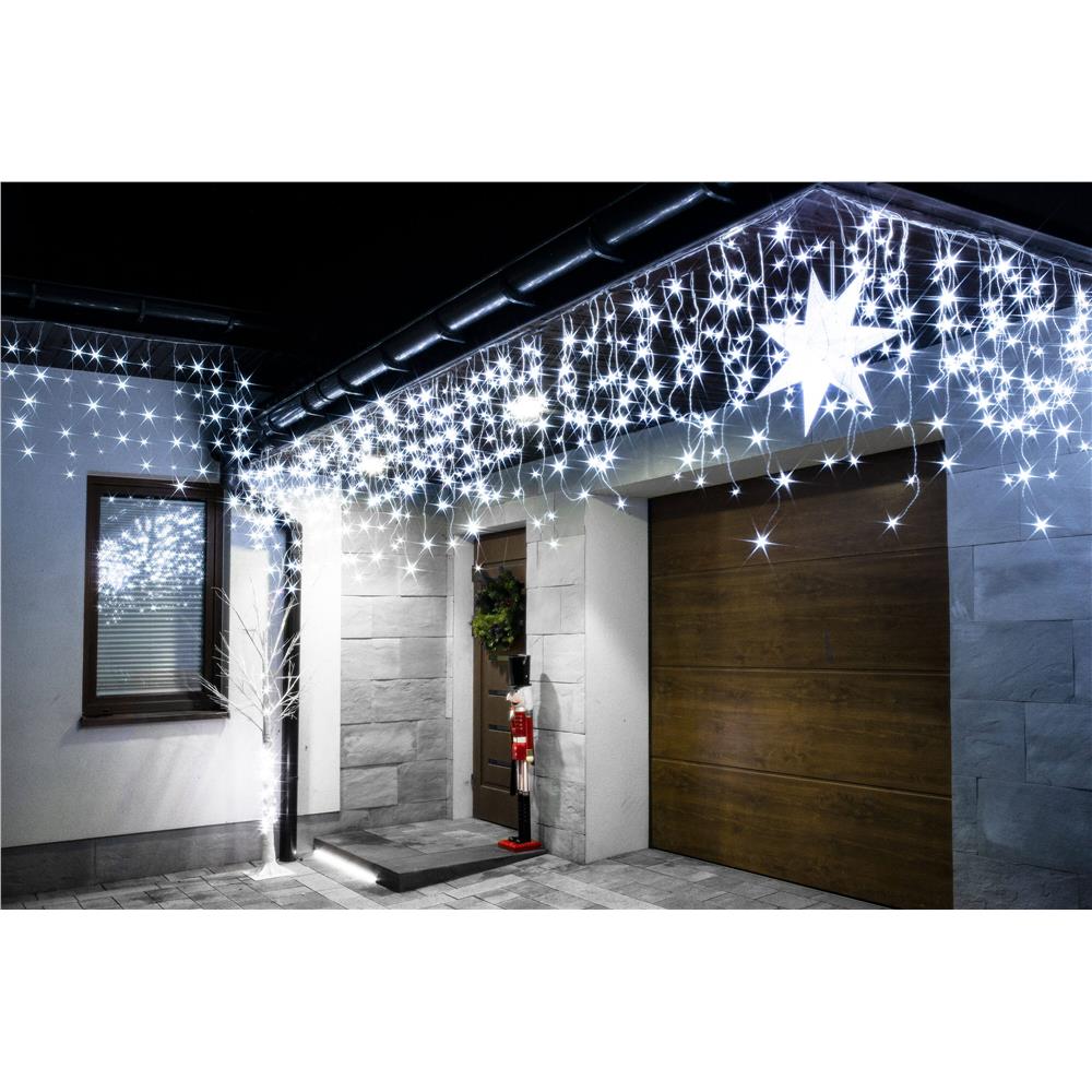 Ghirlanda luminoasa tip perdea 300 LED-uri, 12m, pentru interior/exterior, iluminare alba - imagine 23