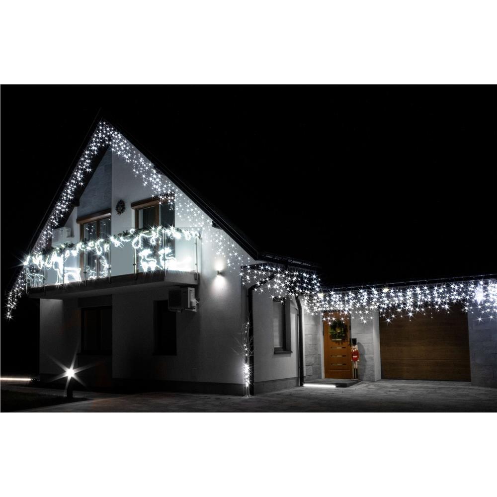 Ghirlanda luminoasa tip perdea 300 LED-uri, 12m, pentru interior/exterior, iluminare alba - imagine 25