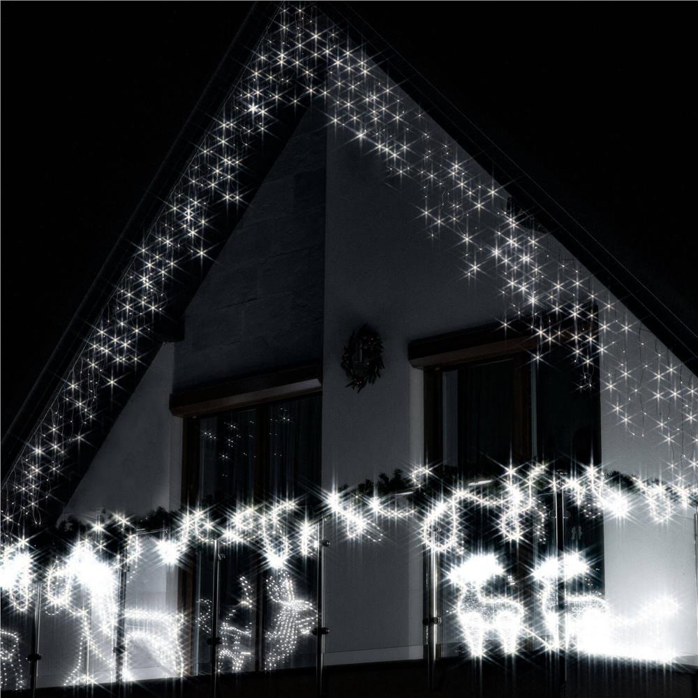 Ghirlanda luminoasa tip perdea 300 LED-uri, 12m, pentru interior/exterior, iluminare alba - imagine 28