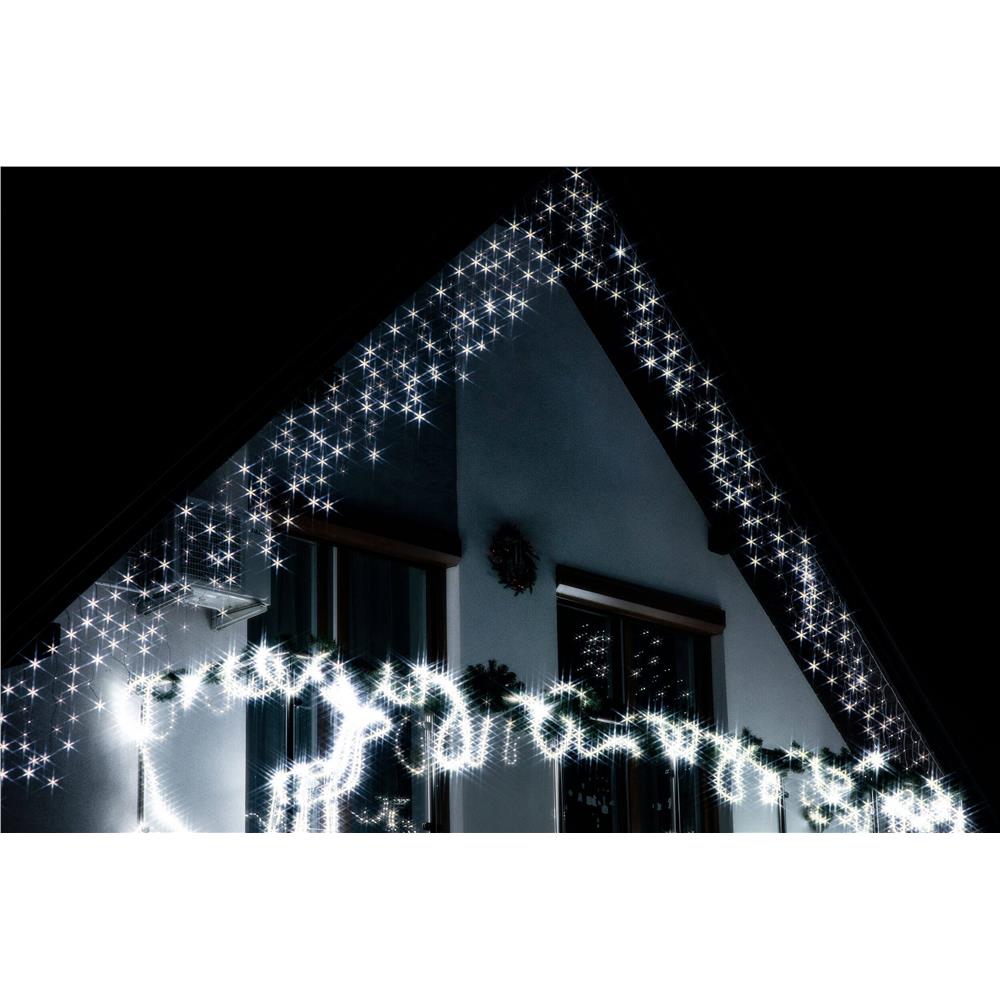 Ghirlanda luminoasa tip perdea 300 LED-uri, 12m, pentru interior/exterior, iluminare alba - imagine 29