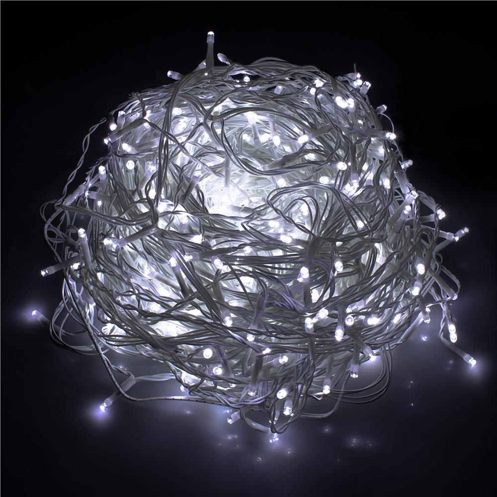 Ghirlanda luminoasa tip perdea 300 LED-uri, 12m, pentru interior/exterior, iluminare alba - imagine 5