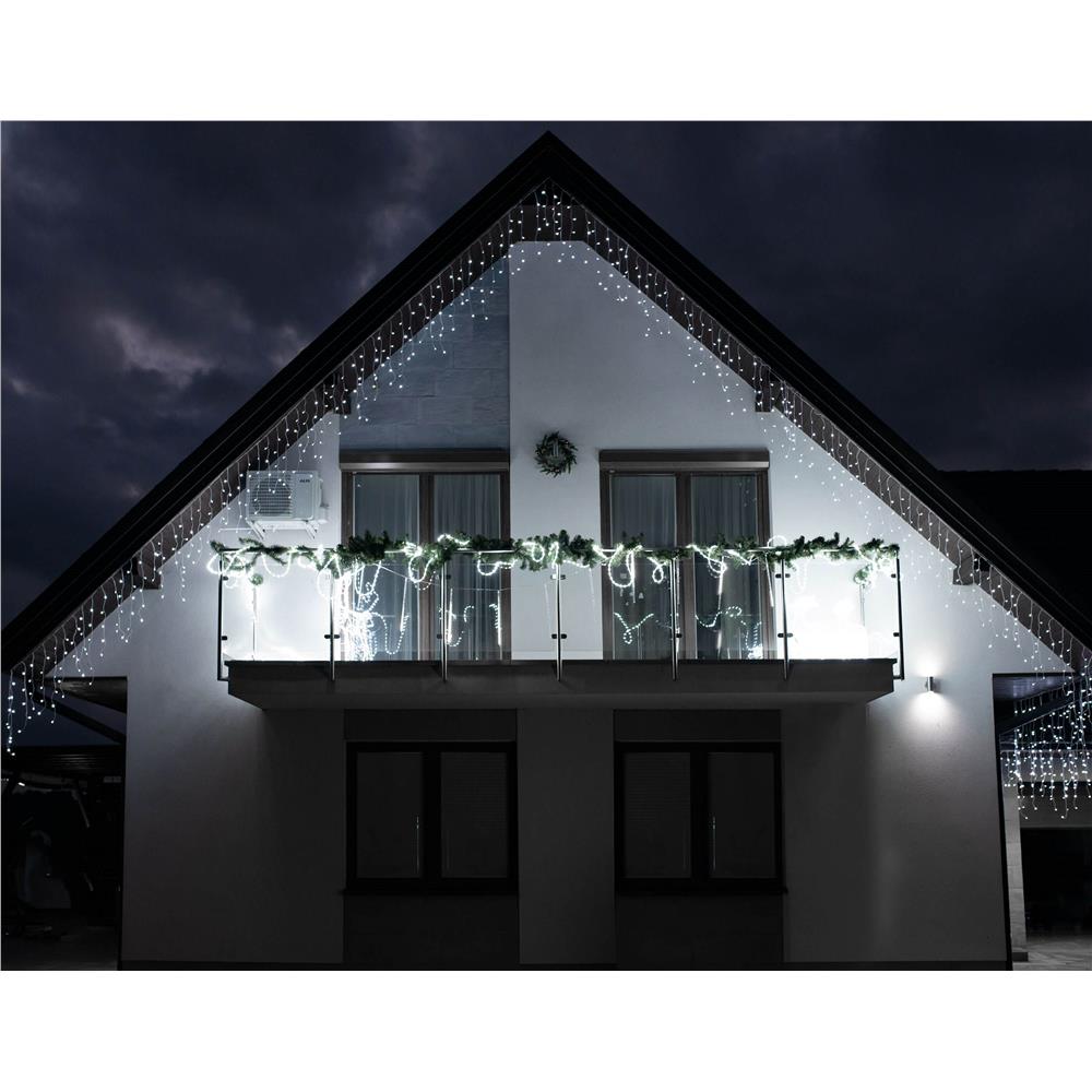 Ghirlanda luminoasa tip perdea 300 LED-uri, 12m, pentru interior/exterior, iluminare alba - imagine 32
