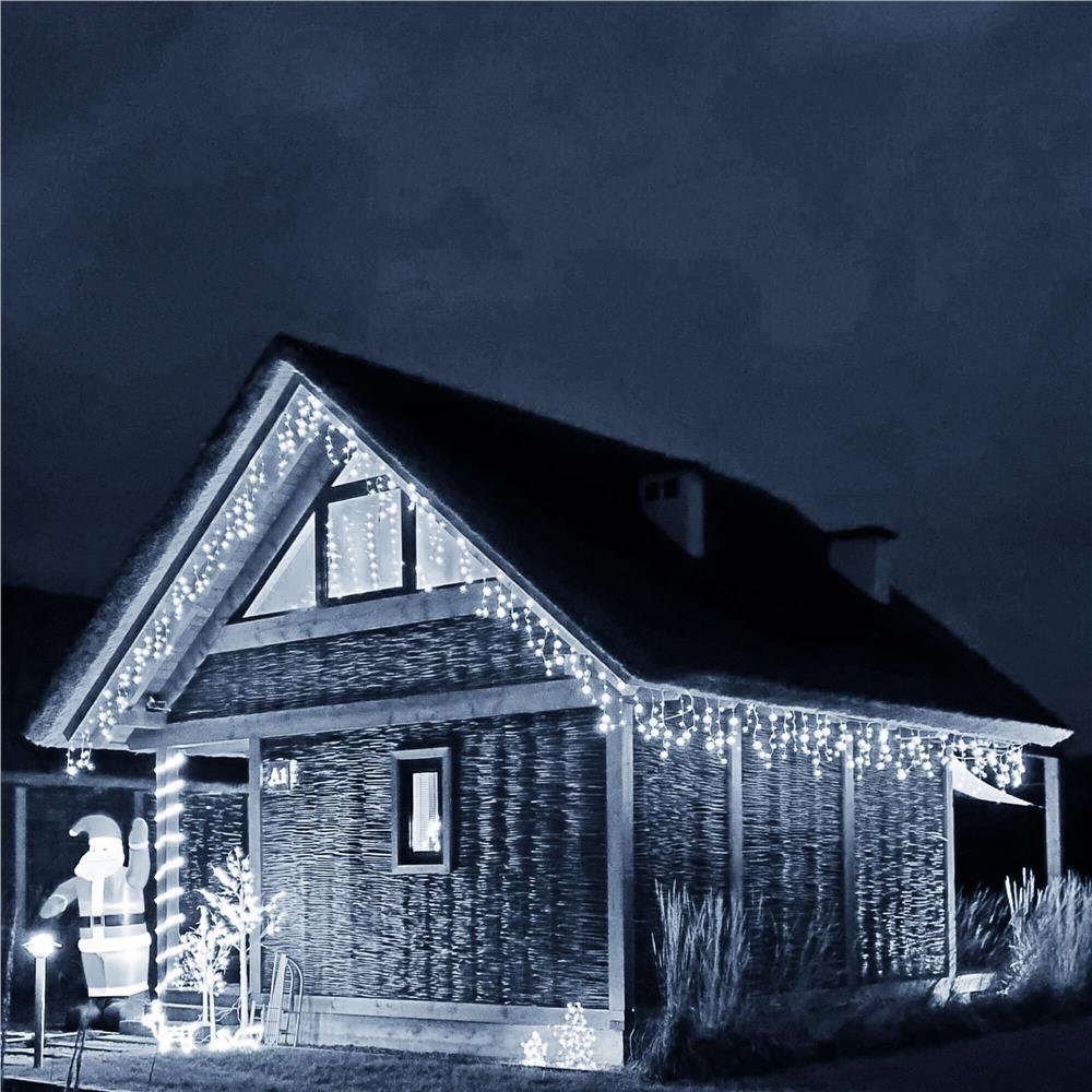 Ghirlanda luminoasa tip perdea 300 LED-uri, 12m, pentru interior/exterior, iluminare alba - imagine 34