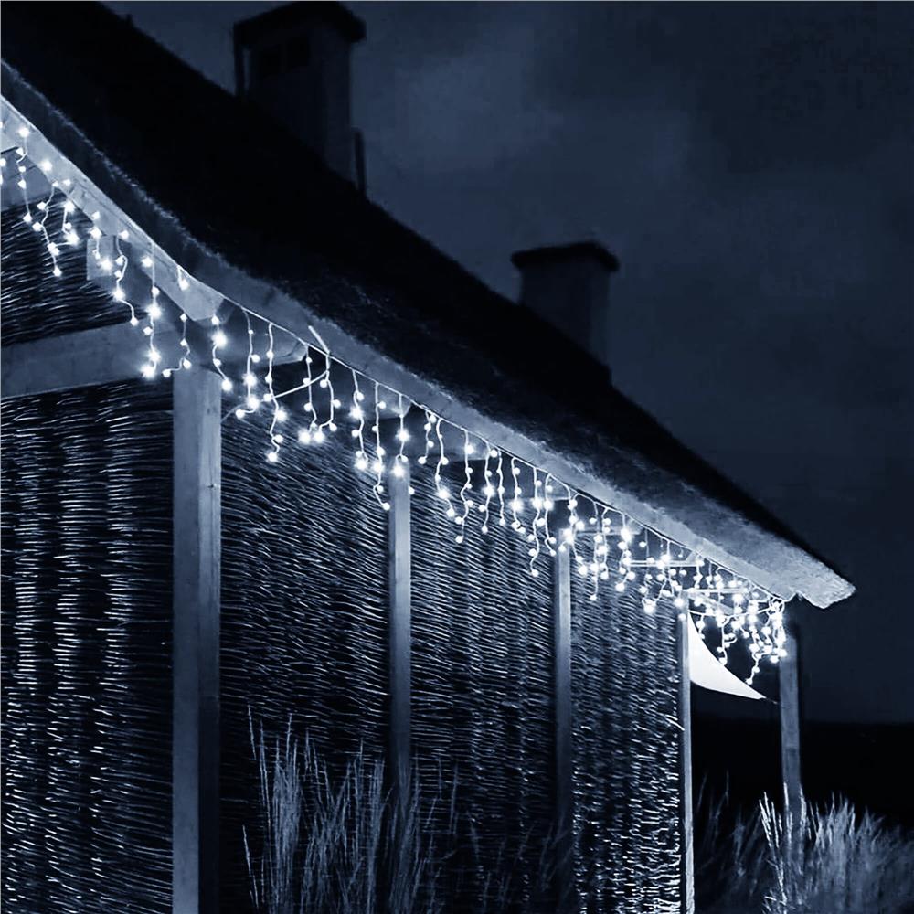 Ghirlanda luminoasa tip perdea 300 LED-uri, 12m, pentru interior/exterior, iluminare alba - imagine 35