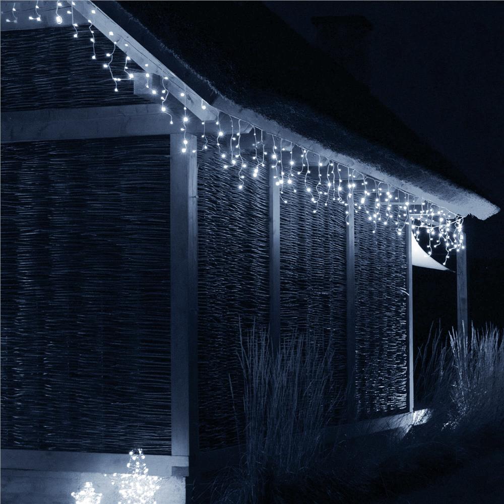 Ghirlanda luminoasa tip perdea 300 LED-uri, 12m, pentru interior/exterior, iluminare alba - imagine 38