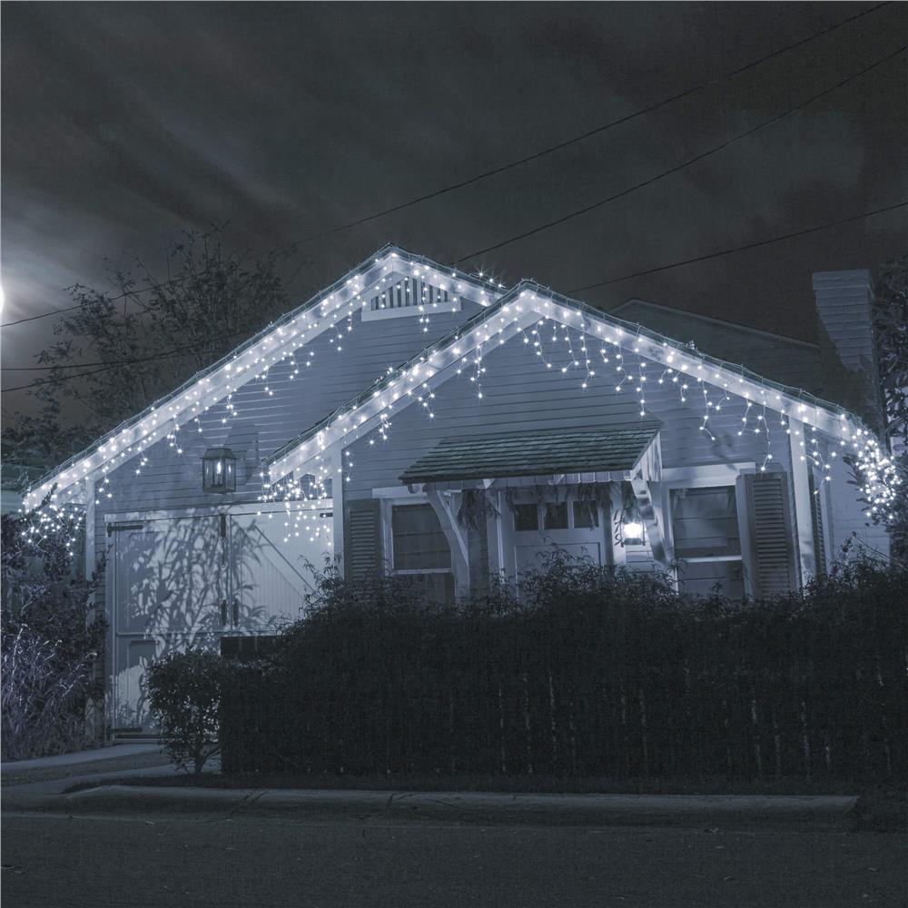 Ghirlanda luminoasa tip perdea 300 LED-uri, 12m, pentru interior/exterior, iluminare alba - imagine 10