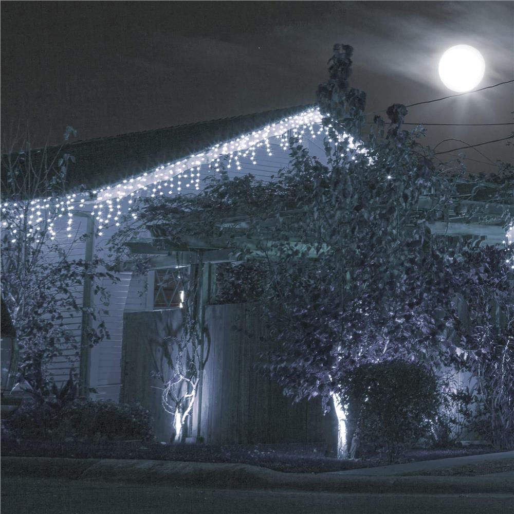 Ghirlanda luminoasa tip perdea 300 LED-uri, 12m, pentru interior/exterior, iluminare alba - imagine 11