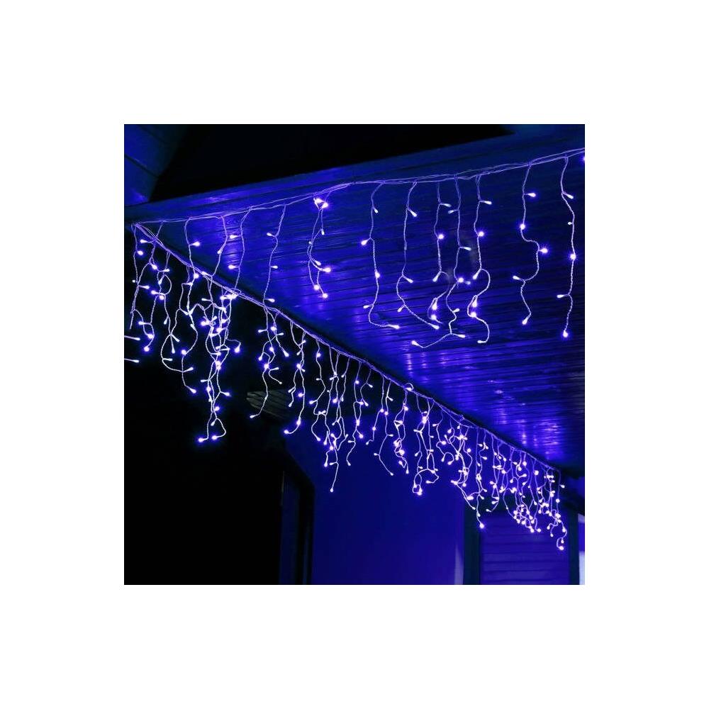 Ghirlanda luminoasa tip perdea 500 LED-uri, 20m, pentru interior/exterior, iluminare albastra - imagine 3
