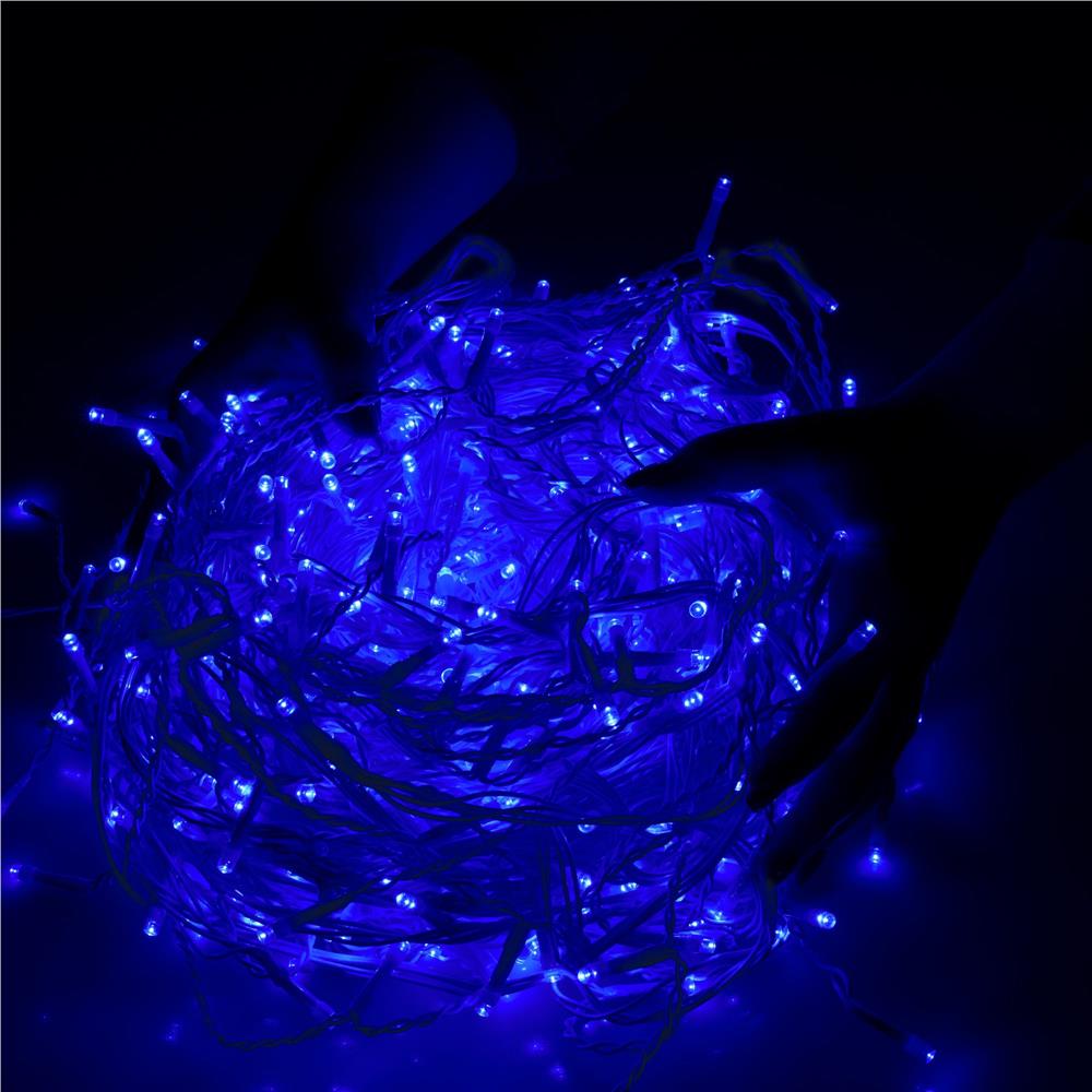 Ghirlanda luminoasa tip perdea 500 LED-uri, 20m, pentru interior/exterior, iluminare albastra - imagine 25
