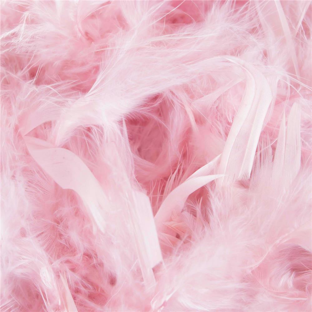 Ghirlanda pentru decor sau bradul de Craciun, model puf si pene, roz, 300cm - imagine 6