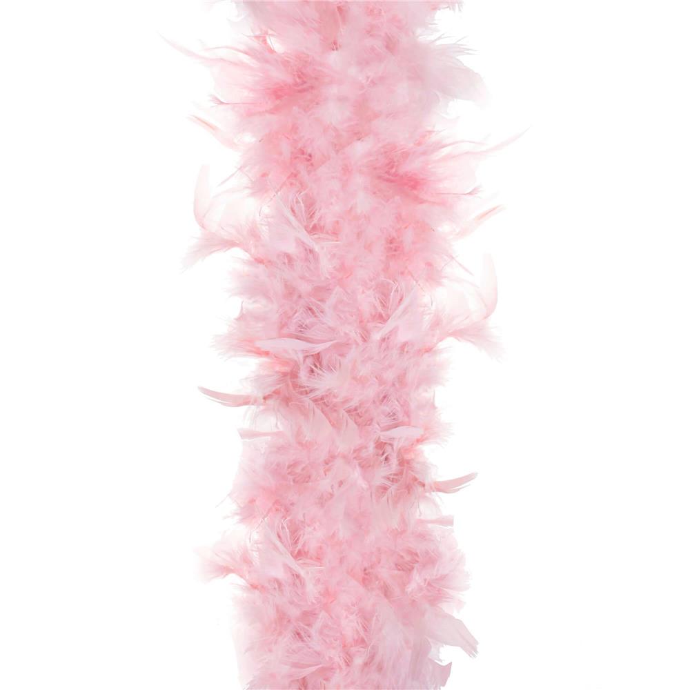 Ghirlanda pentru decor sau bradul de Craciun, model puf si pene, roz, 300cm - imagine 11