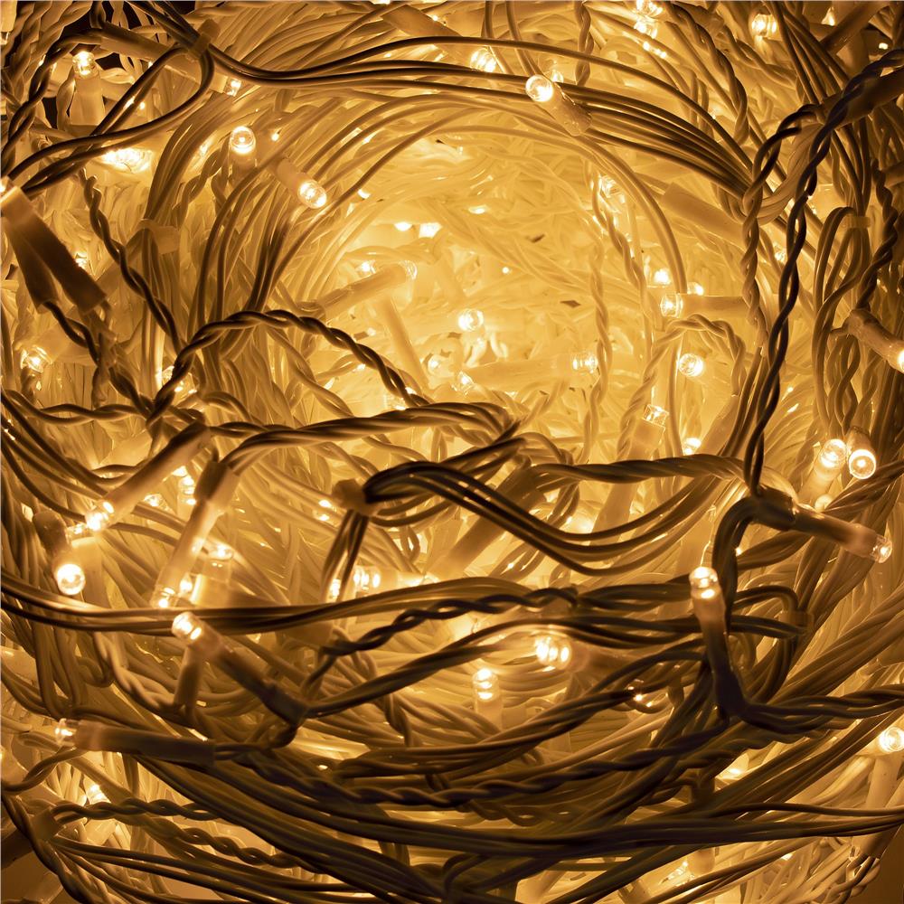 Ghirlanda luminoasa tip perdea 300 LED-uri, 12m, pentru interior/exterior, iluminare galbena - imagine 17