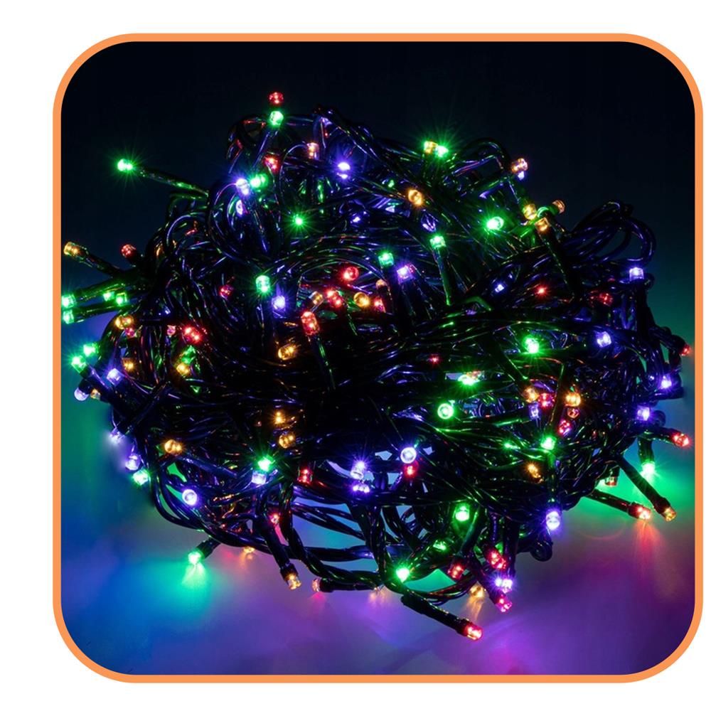 Instalatie lumini pentru bradul de Craciun, 19,5 metri, 300 LED-uri, multicolor - imagine 13