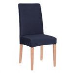 Husa universala pentru scaun, marime universala, poliester si spandex, 45 cm x 60 cm, bleumarin intens