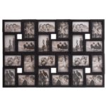 Rama foto de perete, colaj de 24 fotografii, 57x86cm, negru