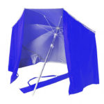 Umbrela tip cort de plaja, cu 2 pereti laterali, 170cm, albastru