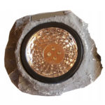 Lampa solara imitatie piatra Sersimo, 13x15x10 cm, gri negru