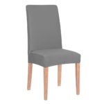 Husa universala pentru scaun, marime universala, poliester si spandex, 45 x 60 cm, gri mediu