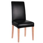 Husa universala pentru scaun, marime universala, poliester si spandex, 45 x 60 cm, imiatie piele negru