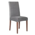 Husa universala pentru scaun, marime universala, poliester si spandex, 45 x 60 cm, catfiea gri