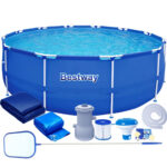 Piscina cadru metalic Bestway, 305x76 cm, 4.500 litri, cu toate accesoriile