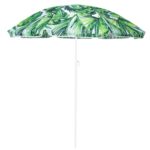 Umbrela de plaja pliabila, Sersimo BU016, 160cm, alb verde