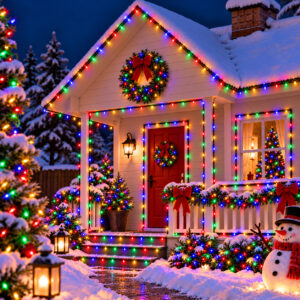 Instalatie lumini de exterior pentru gradina, 9 metri, 120 LED-uri, cu baterii, multicolor