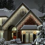 Ghirlanda luminoasa tip perdea Premium 750 LED-uri, 32,5m, 45Wati, interior/exterior, cu flash, alb rece