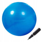Minge pentru fitness sau yoga 85 cm, pompa inclusa, albastra