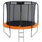 Trambulina Premium, Orange, cu scara si plasa de protectie interioara, 366 cm