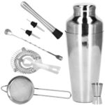 Set Cocktail Shaker Kit pentru barmani 550ml, KI23, 8 piese