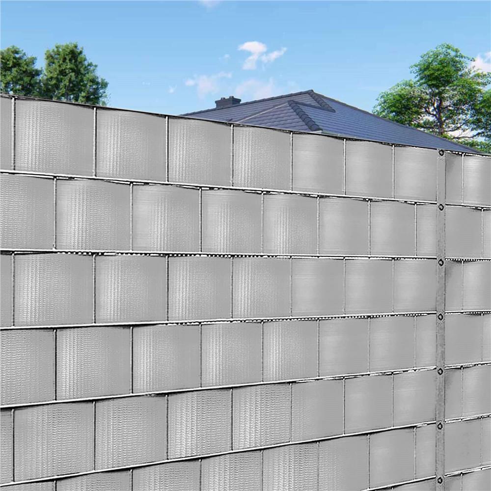 Panou de gard pentru intimitate in gradina, PVC, 35 x 0.19 m, gri ...
