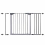 Poarta de siguranta Safety Gate pentru scari, ajustabila 114-119 cm, din otel, gri