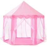 Cort Castel de joaca pentru copii, pliabil, 135x140cm, roz
