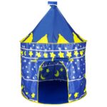 Cort Castel de joaca pentru copii, pliabil, 100x140cm, albastru