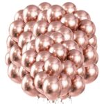 Set 100 baloane pentru petrecere, 40cm, roz metalic