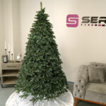 Brad artificial Christmas Deluxe by Sersimo, Canada argintiu, 3D, 210cm
