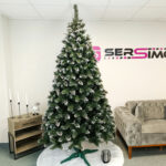 Brad artificial Christmas Deluxe by Sersimo, Crystal nins cu merisoare, 2D, 250cm