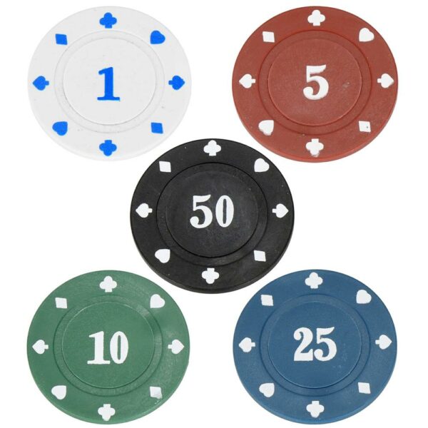 Set de Poker Complex cu 300 de jetoane, 2 seturi de carti, 5 zaruri, in servieta aluminiu - imagine 12